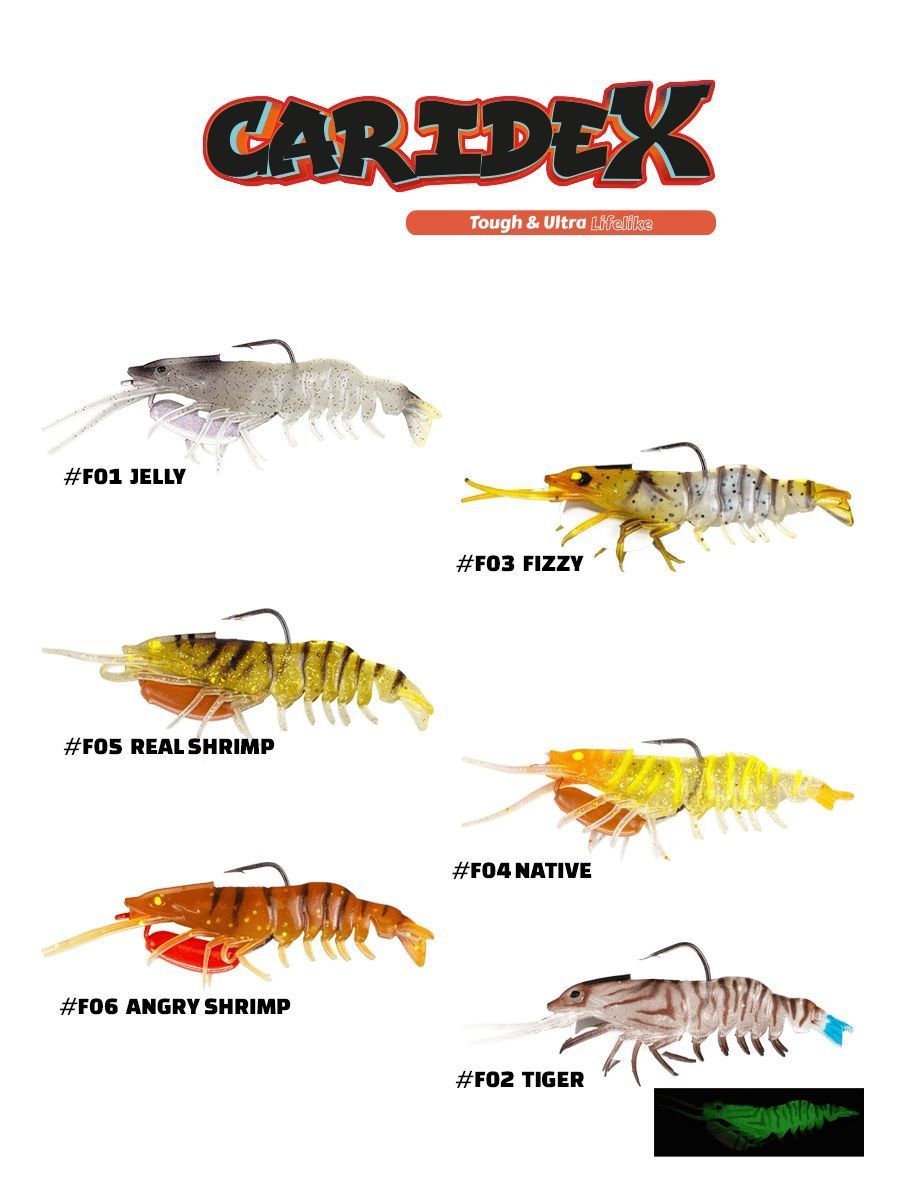 Fujin Caridex 65mm 6.3gr Silikon Karides -F01 Jelly