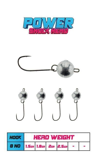 Fujin Power Shockhead #8 Hareketli Jighead - 2,5gr