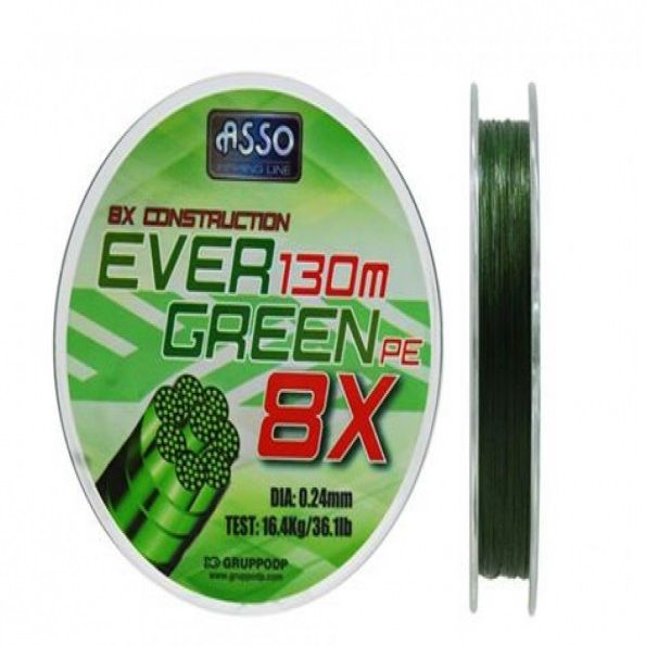 Asso Ever Green 8X PE Dura Color 130 mt Örgü Misina