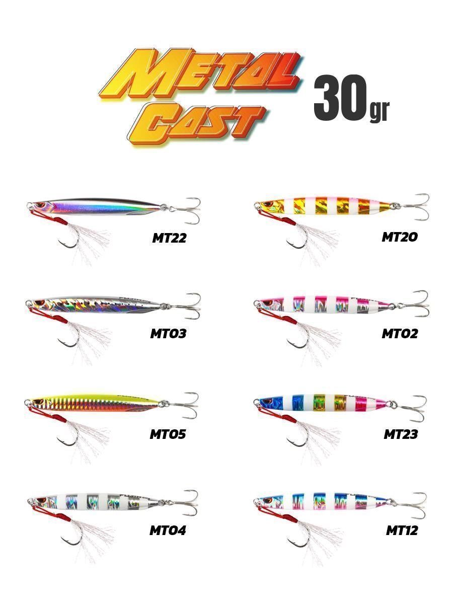 Fujin Metal Cast 30gr Shore Jig Metal Yem - MT23 Jolly Zebra Glow