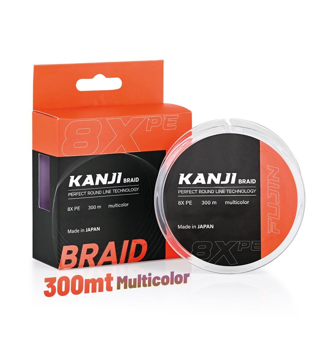 Fujin Kanji 8X 300MT Multi Color Pe Line 0,165 mm