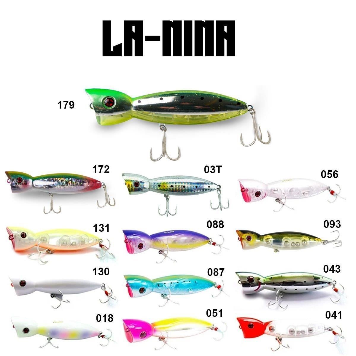 FUJIN La-Nina Maket Balık Su Üstü Popper - 018 Pearl Rainbow Glow