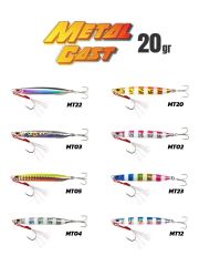 Fujin Metal Cast 20gr Light Jig Metal Yem - MT20 Gold Pink Zebra Glow
